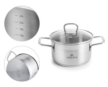 Gerlach Brava NK 322 Набор кастрюль 8 шт. кастрюли из нержавеющей стали
