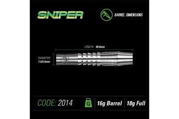 ДАРТ WINMAU SNIPER 18G 90% WOLFRAM SOFT