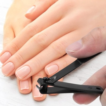 Zestaw do paznokci przybornik do manicure pedicure w etui cążki nożyczki