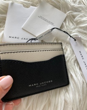 MARC JACOBS czarny mini portfel skórzany Empire City NY