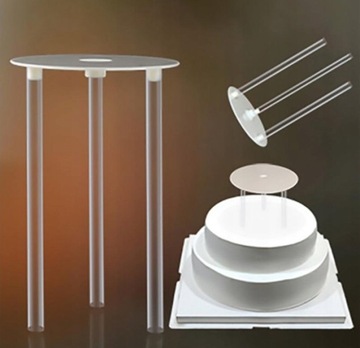 ПРОЗРАЧНАЯ ПРОЗРАЧНАЯ ПОДСТАВКА ДЛЯ ТОРТА ДЛЯ ШТАБИРОВАНИЯ 9 СМ