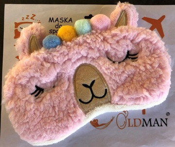 МАСКА ДЛЯ СНЯТИЯ ДЛЯ ГЛАЗ РАССЛАБЛЕНИЕ OLDMAN PLUSH LAMA НА Резинке