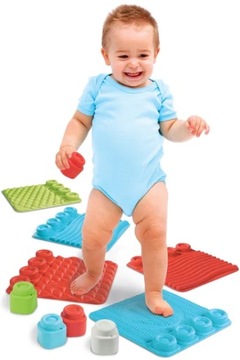 CLEMMY ŚCIEŻKA SENSORYCZNA + KOLOROWE MIĘKKIE KLOCKI PREZENT DLA BOBASA