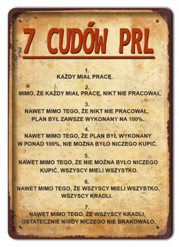 PRL METALOWY SZYLD PLAKAT VINTAGE RETRO Metalowy szyld blaszany