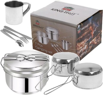 Scout ТУРИСТИЧЕСКИЙ МЕНЯЖ КОРЗИНА ЛОПИЛКА КРУЖКА СТОЛОВЫЕ ПРИБОРЫ СТАЛЬНОЙ НАБОР