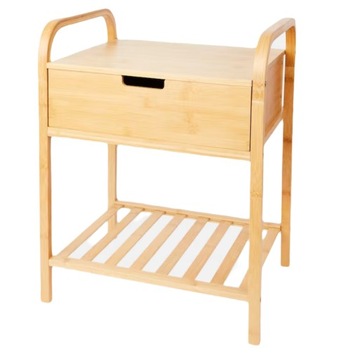 BAMBUSOWA SZAFKA NOCNA STOLIK Z SZUFLADĄ LOFT