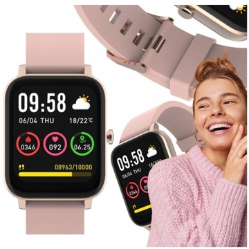 SMARTWATCH DLA KOBIETY SPORTOWY POLSKIE MENU Forever SW-320 RÓŻÓWY