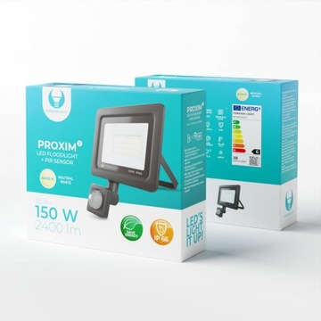 Naświetlacz LED PROXIM II 30W |4500K| PIR IP66 Forever Light