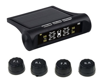 4x CZUJNIKI CIŚNIENIA W OPONACH TPMS SOLAR LCD