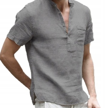 47 Brand koszula męska casual 1 krótki rękaw len rozmiar L