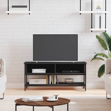 vidaXL Подставка под ТВ, черная, 100x35x45 см, материал дерево