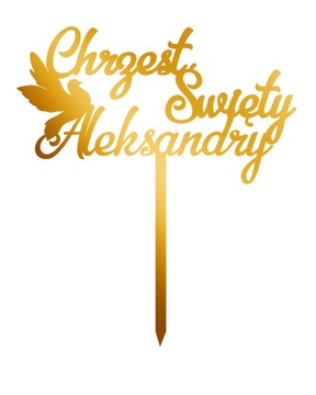 Topper TCZ-5 Chrzest Święty Złote Lustro