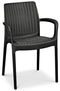 Krzesło Ogrodowe Tarasowe Balkonowe BALI MONO Graphite