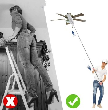 ЩЕТКА ДЛЯ ПЫЛИ SPIDER WEB BUSTER ТЕЛЕСКОПИЧЕСКАЯ ДЛИННОЙ ДО 280 СМ XXXL 4 В 1