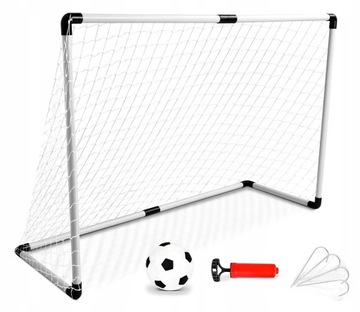 BRAMKA PIŁKARSKA DLA DZIECI MINI Z PIŁKĄ DO GRY W PIŁKĘ NOŻNĄ POMPKA 123cm