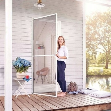 МОСКИТНАЯ СЕТКА НА БАЛКОННУЮ ДВЕРЬ, ДВЕРНАЯ СЕТКА В АЛЮМИНИЕВОЙ РАМКЕ 100x215см