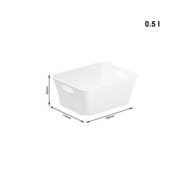 КОРЗИНА BASKET BOX КОНТЕЙНЕР-ОРГАНИЗАТОР С РУЧКАМИ 0,5 Л ЗЕЛЕНЫЙ ДЛЯ ЯЩИКА