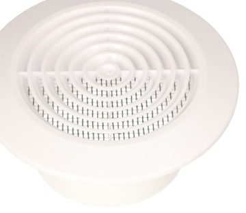 ПОТОЛОЧНАЯ ВЕНТИЛЯЦИОННАЯ РЕШЕТКА 100 ММ КРУГЛАЯ БЕЛАЯ