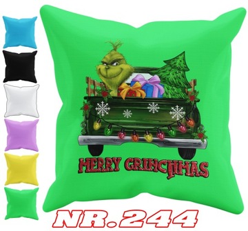 POSZEWKA NA PODUSZKĘ JAŚKA DO PRZEDSZKOLA GRINCH ŚWIĘTA + IMIĘ GRATIS
