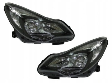 KOMPLET SVĚTLOMET OPEL CORSA D 2011-2014 ČERNÉ
