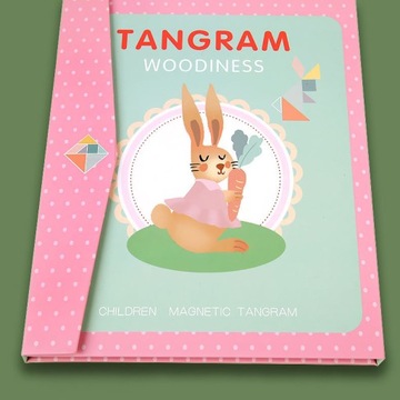 Набор магнитных пазлов для детского сада, синий танграм.