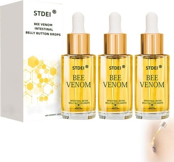 STDEI Капли для пупка с пчелиным ядом для детоксикации кишечника, пчелиный яд для живота
