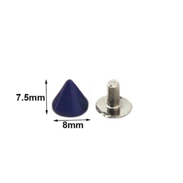 10pcs More Color Brass Bullet Cone Spike Punk Screwback Studs Bag Clothes