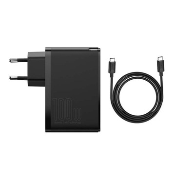 Зарядное устройство BASEUS GaN2 PRO 100 Вт, 2x USB-C/USB PD QC4 + кабель USB-C