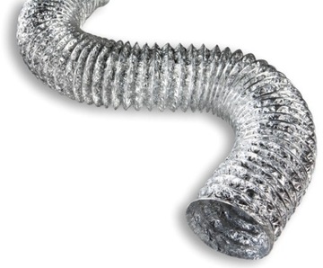 RURA WENTYLACYJNA ALUMINIOWA ELASTYCZNA fi 80-85 FLEX PRZYŁĄCZE ATEST