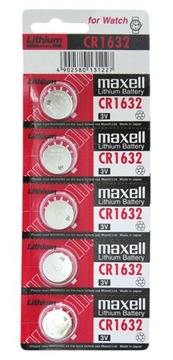 Bateria litowa MAXELL 3V CR 1632 5szt.data przydatności 06-2033 świeżutkie