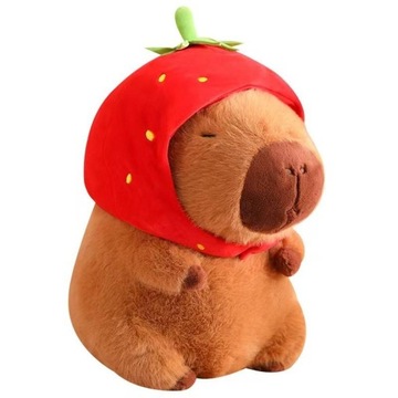 Maskotka Pluszowa Pluszak Kapibara Capybara Truskawka Przytulanka 25 cm