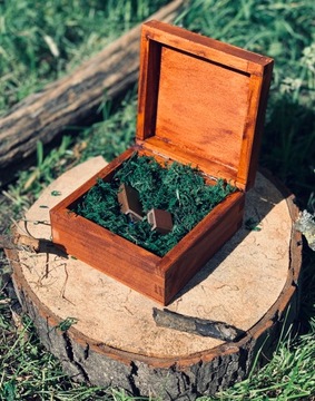 Rustykalne pudełko z pendrive 3.0 32gb na ślub