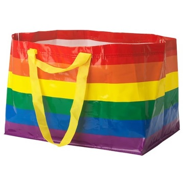 IKEA torba STORSTOMMA na zakupy TĘCZOWA frakta 71l