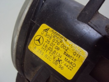 HALOGEN PRAVÝ PŘEDNÍ MERCEDES TŘÍDA A W169 04-12
