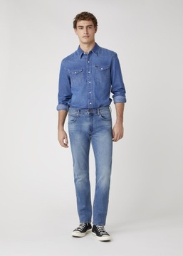 Męskie spodnie jeansowe proste Wrangler GREENSBORO W34 L30