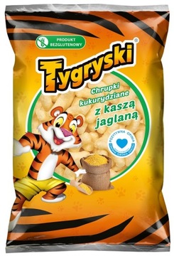 TYGRYSKI CHRUPKI KUKURYDZIANE Z KASZĄ JAGLANĄ 50G