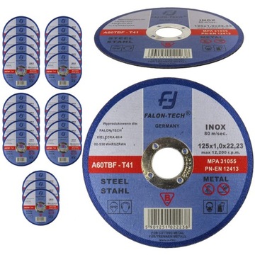 TARCZE TARCZA DO CIĘCIA METALU 125x1,0mm INOX 25 szt.