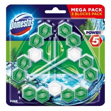 DOMESTOS POWER 5 PINE 3 szt. KOSTKA ZAPACHOWA