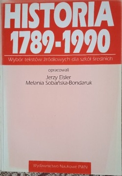 Historia 1789-1990 Podręcznik Jerzy Eisler Melania Sobańska - Bondaruk