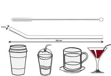 СТЕКЛЯННЫЕ ТРУБКИ, ПИТЬЕВЫЕ ТРУБКИ, 8 ECO