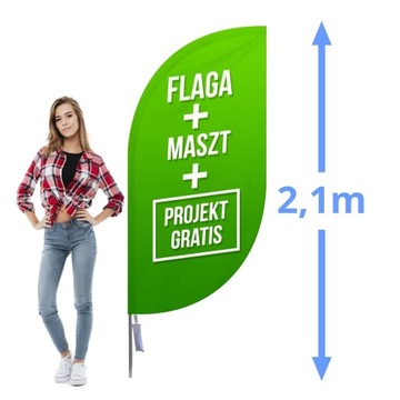 Winder flaga reklamowa 2,1m Full Mini