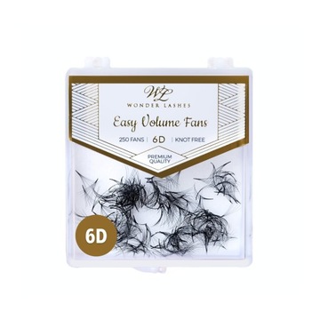 RZĘSY KĘPKI Easy Volume Fans 6D 0,07 - C, 13 mm WACHLARZYKI WONDER LASHES