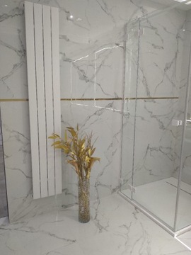 ПЛИТКА ДЛЯ ВАННОЙ БЕЛАЯ МРАМОР ЗЕЛЕНАЯ ДЛЯ ПОЛА ATLANTA CARRARA 60x60 ГЛЯНЕЦ