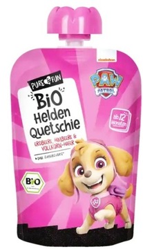 HEJO Przecier truskawka- malina z owsem BIO 100 g Psi Patrol- Skye