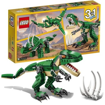 LEGO Creator 3w1 31058 Potężne dinozaury klocki dla dzieci 7+ Tyranozaur