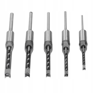 WIERTŁO KWADRATOWE DO DREWNA FREZ DO CZOPOWANIA HSS 6.4mm-12.7mm 5SZT