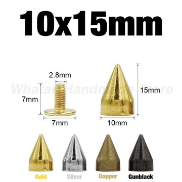 Bullet Spikes Rivets For Leather Punk Studs and Punk Cool Spikes For