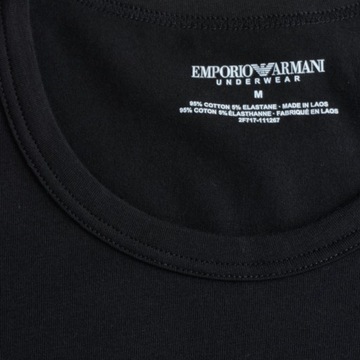 Emporio Armani t-shirt koszulka męska czarna crew-neck M