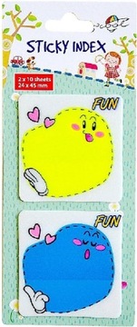 ZAKŁADKI INDEKSUJĄCE PET S'COOL 24x45mm 2x10 FUN