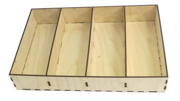 КОРОБКА-ОРГАНИЗАТОР НА 4 ОТДЕЛЕНИЯ 31,8x21,2x5,5см PE36